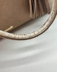Brahmin Tan Suede Mini Schooner Satchel Bag