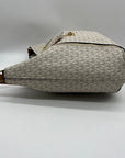 Michael Kors Addie Extra Large Vanilla Canvas Hobo Shoulder Bag