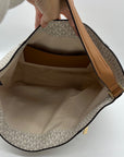 Michael Kors Addie Extra Large Vanilla Canvas Hobo Shoulder Bag