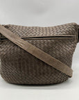 Bags By Mimi Grey Woven Leather Bag