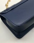 Valentino Orlandi Navy Blue Faux Leather Crossbody Bag