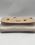 Kate Spade Beige Leather Darcy Pineapple Chain Wallet