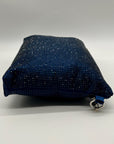 Nina Shoes Navy Glass Crystal Satin Hobo Bag