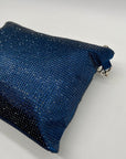 Nina Shoes Navy Glass Crystal Satin Hobo Bag
