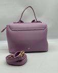 Like Dreams Purple Leather Bowtie Crossbody Bag