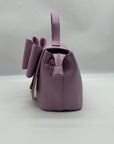 Like Dreams Purple Leather Bowtie Crossbody Bag
