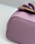 Like Dreams Purple Leather Bowtie Crossbody Bag