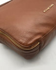 Michael Kors Brown Pebbled Leather Hobo Shoulder Bag