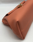 Jules Kae Peach Ellie Turn Lock Clutch