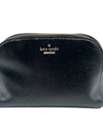 Kate Spade Black Leather Double Zip Glossy Patent Leather Crossbody Bag