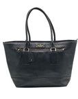 Kate Spade Black Pebbled Leather Bay Street Harmony Tote Bag