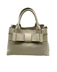 Kate Spade Cream Charm City Ostrich-Embossed Leather Satchel Bag