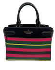 Kate Spade Multicolor Faux Leather Striped Medium Satchel Bag