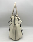 Salvatore Ferragamo White Patent Leather Satchel