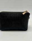 Michael Kors Black Jet Set Travel Double Zip Leather Wristlet