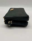 Michael Kors Black Jet Set Travel Double Zip Leather Wristlet