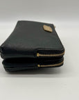 Michael Kors Black Jet Set Travel Double Zip Leather Wristlet