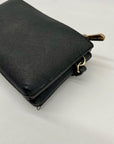 Michael Kors Black Jet Set Travel Double Zip Leather Wristlet