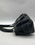 Coach Vintage Black Leather Double Pocket Tote Bag