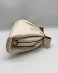 Kate Spade White Bridal Pearlized Leather Bow Frame Crossbody Bag