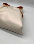 Kate Spade White Bridal Pearlized Leather Bow Frame Crossbody Bag