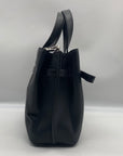 Michael Kors Black Emilia Small Pebbled Leather Satchel Bag