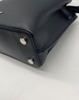 Michael Kors Black Emilia Small Pebbled Leather Satchel Bag