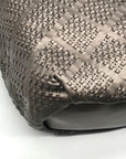 Coach Metallic Perforated Leather Drawstring Shoulder Bag