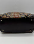 Brahmin Structured Python-Embossed Leather Satchel Bag