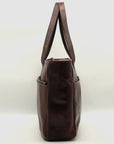 Jack Georges Brown Leather Laptop Tote