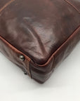 Jack Georges Brown Leather Laptop Tote