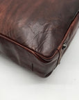 Jack Georges Brown Leather Laptop Tote