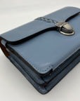 Patricia Nash Blue Fog Leather Bianco Crossbody
