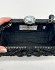 Mary Frances Sublime Black Beaded & Jeweled Embellished Clutch
