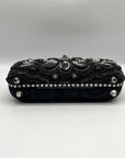 Mary Frances Sublime Black Beaded & Jeweled Embellished Clutch