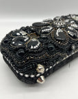 Mary Frances Sublime Black Beaded & Jeweled Embellished Clutch