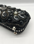 Mary Frances Sublime Black Beaded & Jeweled Embellished Clutch