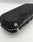 Mary Frances Sublime Black Beaded & Jeweled Embellished Clutch