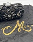 Mary Frances Sublime Black Beaded & Jeweled Embellished Clutch
