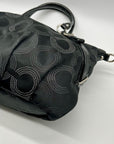 Coach Black Madisoc Dotted OP Art Sophia Satchel Bag 15957