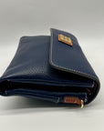 Dooney & Bourke Pebble Grain Leather Blue Hunter Crossbody Bag