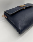 Dooney & Bourke Pebble Grain Leather Blue Hunter Crossbody Bag