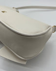 Like Dreams Off-White Bow Baguette Shoulder Bag