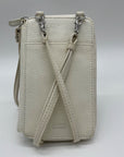 Giani Bernini White Softy Leather Tech Crossbody Wallet