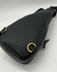 Antik Kraft Black Leather Sling Bag