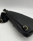 Antik Kraft Black Leather Sling Bag