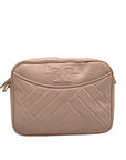 Tory Burch Blush Pink Leather Alexa Stitch Camera Crossbody Bag