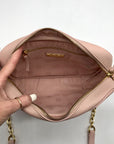 Tory Burch Blush Pink Leather Alexa Stitch Camera Crossbody Bag
