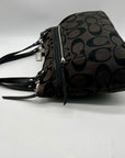 Coach Black Signature Sateen Canvas Tote Bag 189798