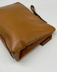 Coach Brown Leather Wristlet Bag